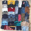 Lote de ropa de bebé de invierno para niños de 6-12 meses - 34 piezas Carters Gap Oshkosh polo azul marino antiguo