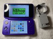 Nintendo "New" 2DS XL Console - Purple/Silver - Modded - 64GB SD - No Stylus