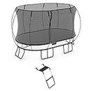 Springfree Trampoline Kids Outdoor Large Oval 8 x 13 Foot Trampoline with Enclosure & FlexrStep V2 Ladder Accessory for Springfree Trampolines