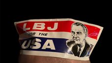 Vintage Political Campaign LBJ for the USA Hat Demo Cap Lyndon Johnson VTG
