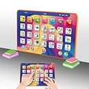 Onlyliua Kids Tablet Toddler Kids Tablet LED Learning Pad Toys for Kids, Early Development Interactive Electronic Toy Learning Pad Alphabet, Numbers, Math, Gift for Boys&Girls 3-7Yeals