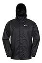 Mountain Warehouse Pakka Mens Waterproof Rain Jacket - Packable Black Small