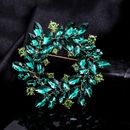 New Crystal Wreath Brooch Corsage Fashion Clothing Accessories Pin Jewelry Gift