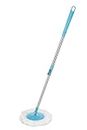 MiIton Mop Stick Pocha 360- Degree Spin Mop Stick Rod with 1 Microfiber Refill | Magical Extendable Handle Pocha with Easy Grip Handle for Floor Cleaning Supplies Product for Home, Office (Blue)