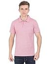 ECOLINE Clothing Eco-Friendly Men's 50/50 Blend Polo T-Shirt (Pink_Large)