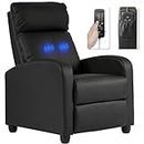 Recliner Chair for Living Room Massage Recliner Sofa Single Sofa Home Theater Seating Reading Chair Winback Modern Reclining Chair Easy Lounge with PU Leather Padded Seat Backrest