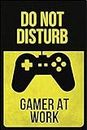 IMPOSTER 300GSM Heavy Paper Gamer at Work Do Not Disturb Printed Funny Door No Frame Posters (12x18 inch) multicolor