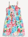 Old Navy Sleeveless Tie-Front Smocked Floral Dress Girls Floral Flow 5T