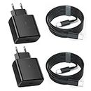 4-Pack 45W USB C Caricabatterie Veloce per Samsung Galaxy S23 Ultra 5g, S23+, S22 Ultra, S22+, S20 Ultra, Tab S9 S9+ S8 S8+ S7 FE S7+, Note10+, EP-T4510 Super Fast Charging