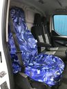 Car Van 4x4 Front Single Seat Cover Blue Camo 100% Waterproof Heavy Duty