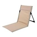 FASHIONMYDAY Camping Lounge Chair Picnic Back Rest Chair Foldable Iron Pipe Durable Compact Beige| Sports, Fitness & Outdoors|Outdoor Recreation|Camping & |Camping Furniture|Chairs