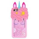 Mulafnxal Quicksand Case for iPhone 6/6S 4.7" Silicone 3D Cartoon Cute Animal Cover,Kids Girls Women Bling Glitter Unique Kawaii Character Fun Funny 3D for iPhone 6/6S