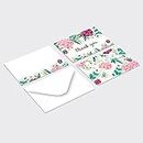 Rousrie ( Pack of 48 Blank Thank You Cards With Envelopes ( Size – 6 Inches × 4 inches ) For Return Gifts, Wedding, Colleagues, Notecards, Greeting Cards ( Design 4)