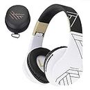 PowerLocus Bluetooth Over-Ear Headphones, Wireless Stereo Foldable Headphones Wireless and Wired Headsets with Built-in Mic, Micro SD/TF, FM for iPhone/Samsung/iPad/PC (Black/White)