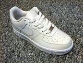 Nike Air Force 1 Originales Niñas Zapatos Entrenadores Talla 3-6 Todos Blancos Prendas para el torso bajo