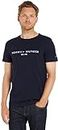 Tommy Hilfiger T-Shirt Homme Core Tommy Logo Tee Encolure Ronde, Bleu (Sky Captain), S