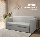 Levede Sofa Bed Foldable Floor Couch Convertible 2-IN-1 Lounge Linen Loveseat