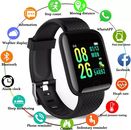 Smartwatch Men's Women's Fitness Watch Tracker Bluetooth Sports Watch Pedometer DE