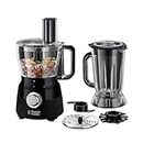 Russell Hobbs RHFP5BLK, Desire Food Processor, Includes Attachments, Dishwasher Safe, 2 Speed Settings and Pulse, Matte Black