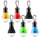 6 Pcs Camping Lights for Tents, Portable Battery Powered Camping Lantern LED Tent Light 3 Lighting Modes Outdoor Hanging Lamp for Emergency, Hiking, Fishing, Camping Accessories