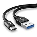 CELLONIC® Câble Micro USB USB A data et charge 2A pour casque Beats Pill 1.0 2.0, Powerbeats 2 3, Solo 2.0 3.0, Studio 2.0 3.0 2.0-2m PVC noir headset