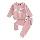 Himllauen Baby Mädchen Kleidung Sweatshirt + Lange Hose Zweiteiler Babykleidung Set 0-3 Jahre Kleinkind Outfits (Mama's Girl Rosa, 2-3 Years)