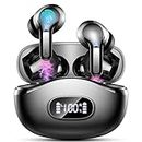 Ecouteurs sans Fil, Ecouteurs Bluetooth sans Fil 5.3 avec 4 ENC Antibruit Mics, 40H Oreillette Bluetooth Stéréo HiFi, IP7 Etanche Écouteurs Bluetooth Contrôle Tactile pour iOS Android, USB-C, Noir