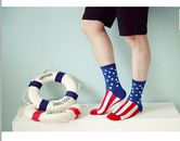 American Flag Sports Socks for Men and Women Patriotic USA Freedom Socks 2 Pairs