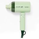 Ikonic Superstar 2.0 Hair Dryer For Men And Women 1200W Strong Airflow Low Noise Cool Shot Foldable Handle Swivel Power Cord Hanging Loop Lighweight Travel Friendly, Green