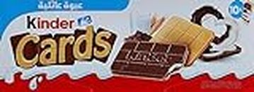 Kinder Cards Family Pack Two Layers Of Crispy Specialty With Cocoa And Milky Creams Filling10 Pieces 256g