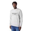 Wrangler Men's Frame Logo Crew Sweatshirt, MID Grey Melee, 4X-Large