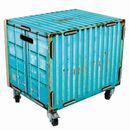 Werkhaus Rollbox Container Türkis Aufbewahrungstruhe Holztruhe