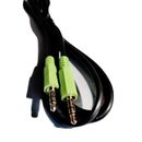 Lot de 2 Câbles Audio Raccordement Jack 3.5 mm Mâle/mâle AUX black stéréo 1,8M