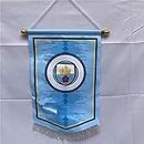 Football Club Pennant Flag Hanging Outdoor Or Indoor for Bedroom/Club/Bar/Event/Fan Merchandise Soccer (Man City)
