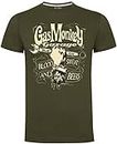 Gas Monkey Garage Meccanica Chiave Mens Gents Military Green T-Shirt Verde L