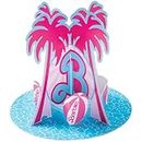 Adorable Multicolor Malibu-inspired Barbie Pop-Up Centerpiece - 12" x 10" (1 Set) - Includes 4 Stickers, Perfect For Birthday Decor & Themed Events