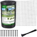 6.6x98 FT Premium Bird Netting, Ohuhu Garden Netting with Cable Ties Ground Nails, Anti-Bird Reusable Protection Netting for Fruit Vegetable Plant Trees, Plastic Deer Fencing Animals Barrier