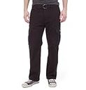 UNIONBAY Men's Survivor Iv Relaxed Fit Cargo Pant-Reg and Big and Tall Sizes Casual, Black, 34W x 32L