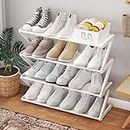 4-Tier Shoe Rack for Closet - Multi-functional Lightweight Independent Shoe Cabinet With Thickened Steel Pipe, Space-Saving Shoe Organizer for Garage & Corridor Early Prime Of Day Deals 2024