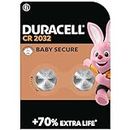 Duracell - 2032, Batteria Bottone al litio 3V, confezione da 2, con Tecnologia Baby Secure per l'uso su chiavi con sensore magnetico, bilance, elementi indossabili (DL2032/CR2032)