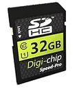 Digi-Chip 32GB SDHC Class 10 Memory Card For Canon Powershot G7, SX720, SX540, SX420, ELPH 360, ELPH 180 & ELPH 190 Digital Cameras