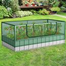 Galvanized Raised Garden Bed with Greenhouse Cover 8PCS T Tags 69" x 36" x 12"