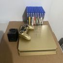 Sony PS4 PlayStation 4 Slim Gold Limited Edition 1TB Gaming Console - Bundle