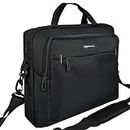Amazon Basics Compact Laptop Shoulder Bag Carrying Case with Padded Strap and Zippered Accessory Pocket, 1-Pack, 39.6 cm, Black
