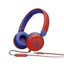 JBL Jr310 On-Ear Kinder-Kopfhörer in Rot-Blau – Kabelgebundene Ohrhörer mit Headset und Fernbedienung – Ideal für Schule und Freizeit