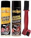 KANGAROO Chain Lubricant Spray & Chain Cleaner Spray(500 Ml Each) And Cleaning Brush