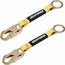 WELKFORDER [2-PACK] 18-Inch D-Ring Extender Fall Protection with Snap Hook Connector and "O" Ring ANSI Compliant