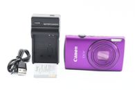 Canon IXY 600F Purple 12.1MP 8x Zoom Digital Camera Battery Charger Set Japan