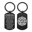 ENGZHI Firefighters Prayer Keychain - God Give Me Strength To Save A Life - Firefighter Keychains Gifts for Men Women