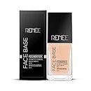 RENEE Face Base Liquid Foundation - Cappuccino, 23ml | Enriched with Hyaluronic Acid & Vitamin E, Provides SPF 8 Protection, Weightless, Long-lasting Matte Finish